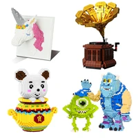anime character blue monster 3d model building block cartoon animal pony lucky mouse movable doll children christmas gift toy