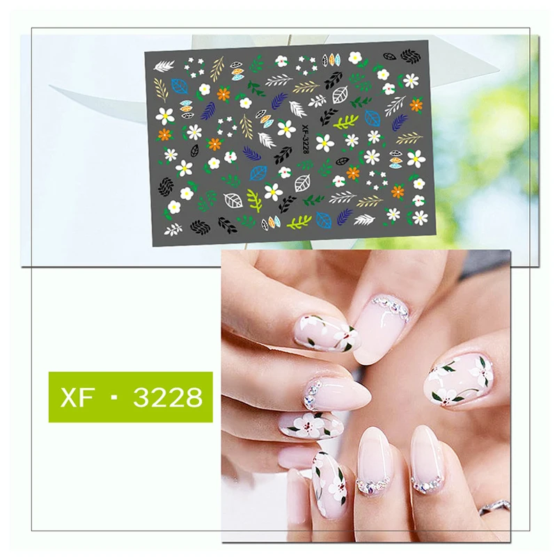 1 лист зеленая наклейка для ногтей Летний стиль украшение авокадо фрукты