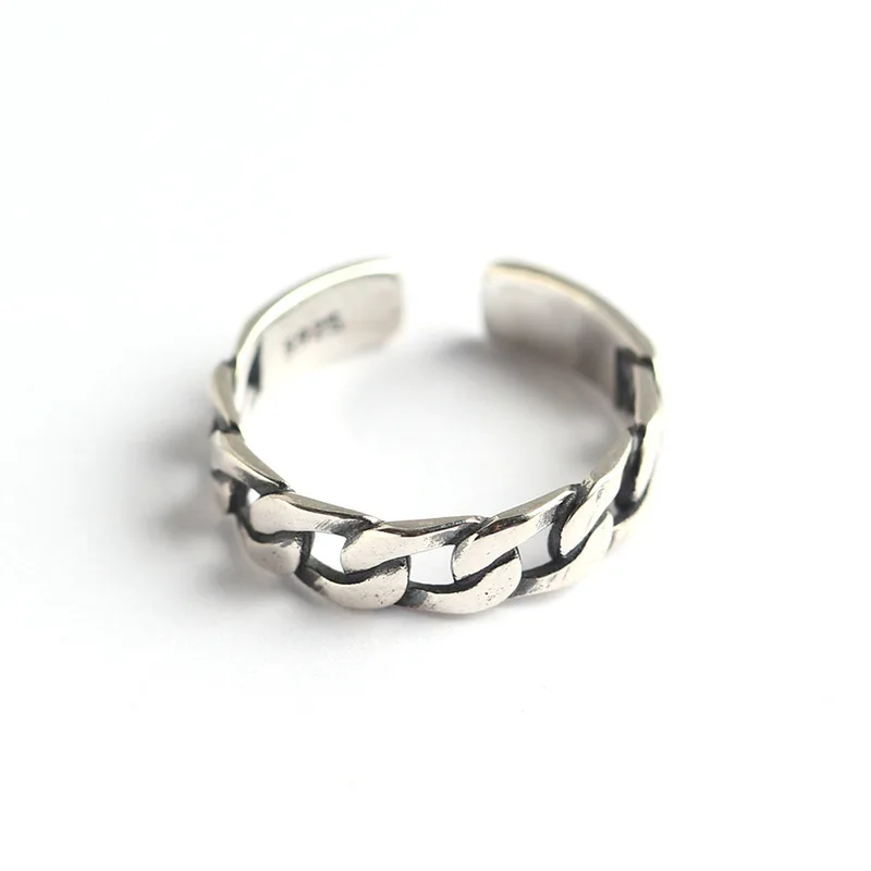 Корейское Открытое кольцо из чистого серебра s925 пробы модные геометрические