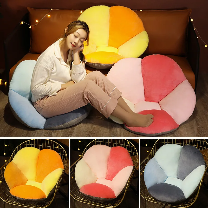 

2021 Мягкая Милая красочная декоративная подушка в форме цветка, напольный коврик, зимняя подушка для дома и офиса