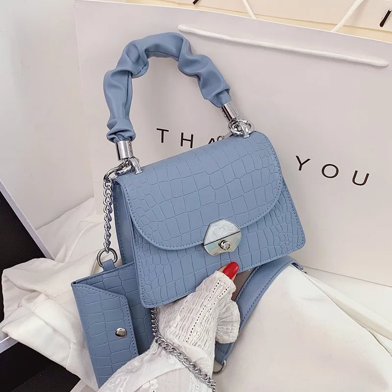 

Роскошные сумочки, женские сумки, дизайнерская сумка-тоут из искусственной кожи с крокодиловым узором и цепочками, модные сумки на плечо