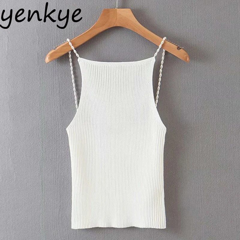 Женский винтажный однотонный топ на бретельках пикантный укороченный без