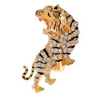 cindy xiang rhinestone tiger brooches for women animal pin new year zodic jewelry