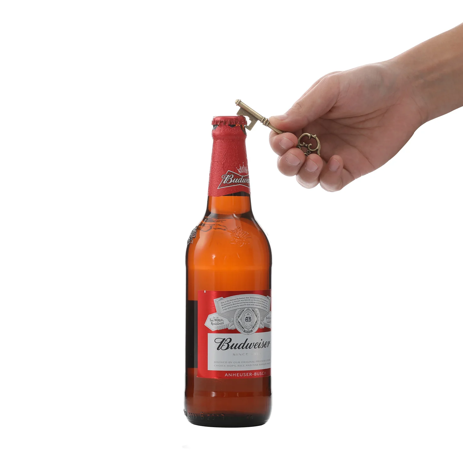 

50pcs Wedding Favors Skeleton Key Bottle Opener with Tag Ribbon and StickersAncient bronze