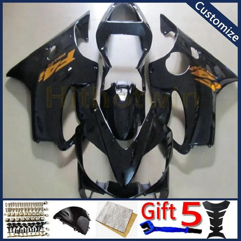 Обтекатель мотоцикла для CBR600F4i 2001 2002 2003 01 02 03 черный CBR600 F4i комплект пластиковых