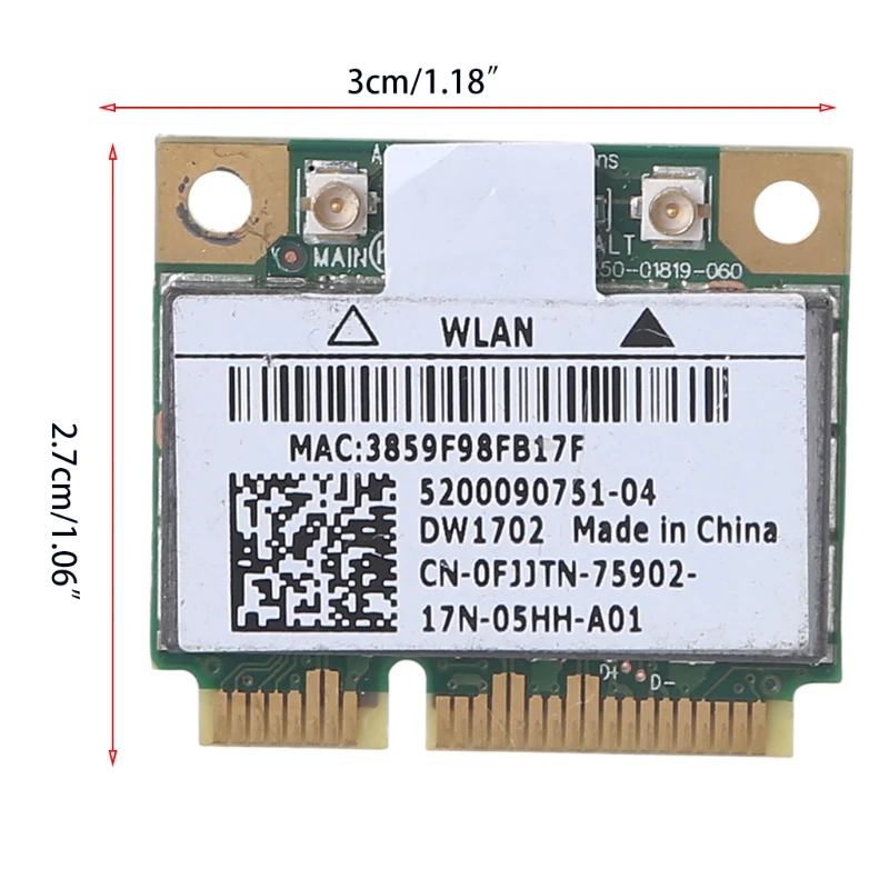 

Network Card for Dell Dw1702 Atheros Ar5b195 Wireless and BT Bluetooth Combo Mini Card