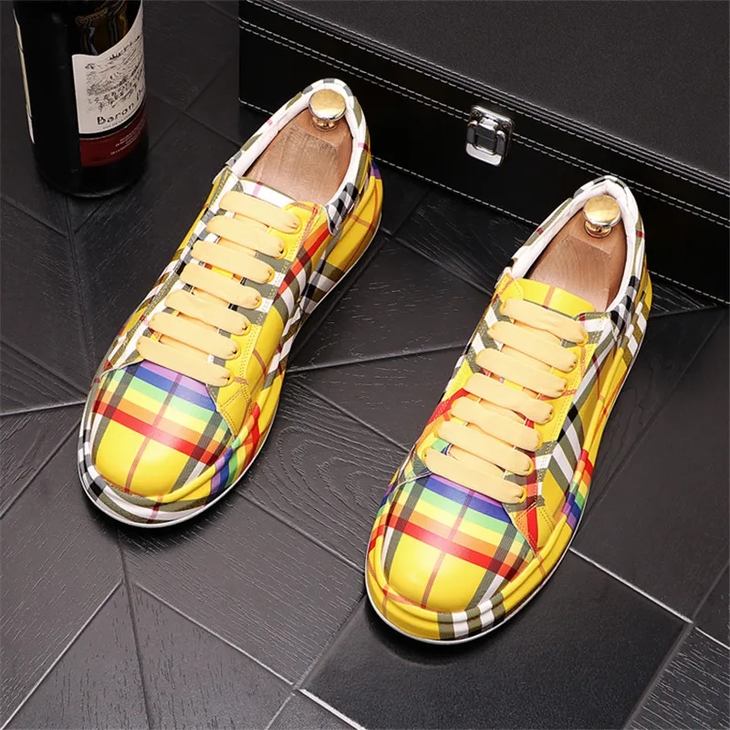

2021 European Hip Hop Designer Graffiti Men's Casual Shoes Luxury Punk Sneakers Thick Bottom Platform Loafers Zapatillas Hombre