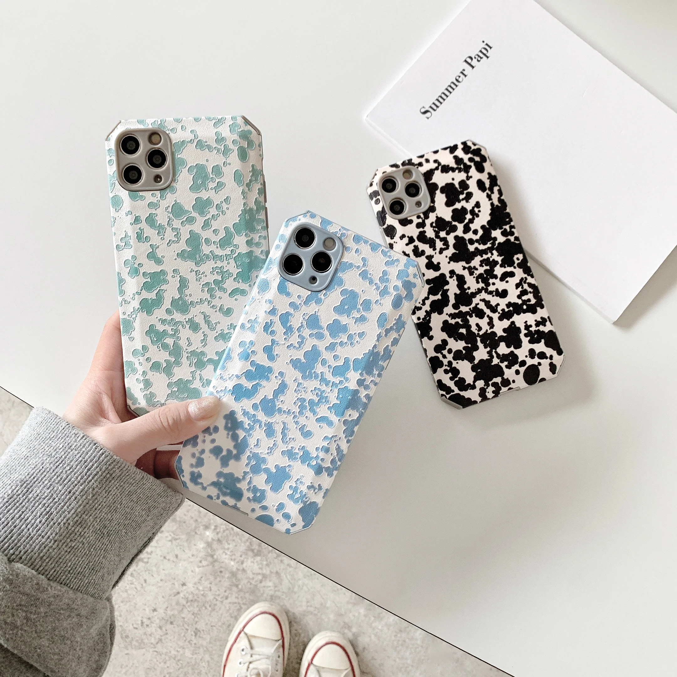 

Jelly skin-color splash ink suitable for iPhone 12 Pro mobile phone case 11 7 8 plus x xs max xr mini case