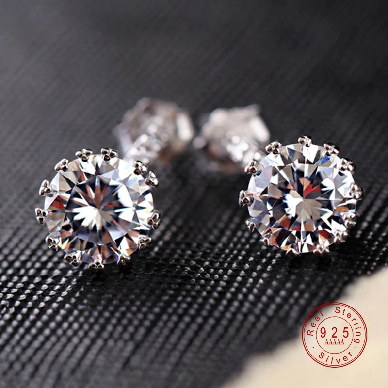 Женские винтажные серьги с кубическим цирконием роскошные серебряные