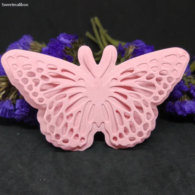 Металлические режущие штампы 3D бабочка рамка фон Скрапбукинг трафареты для