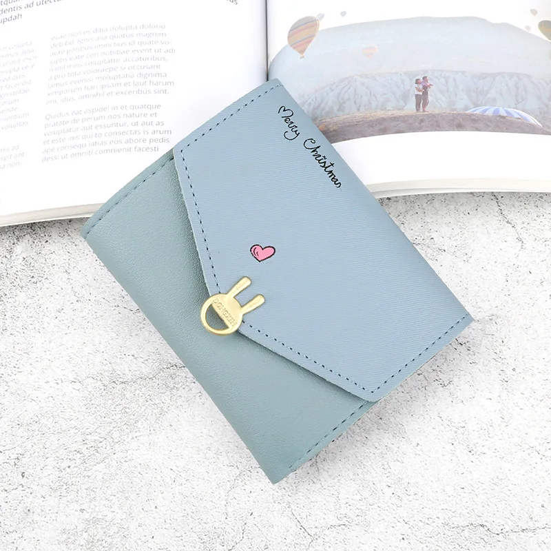 Известный бренд милый кролик женский кожаный кошелек маленький тонкий короткий