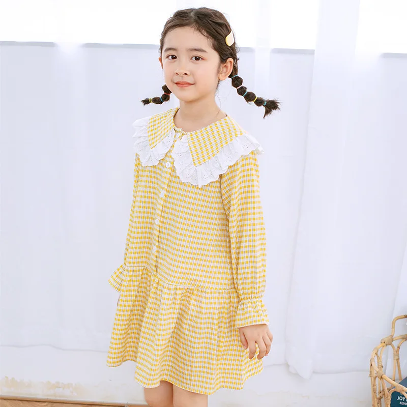 2020 детская одежда весеннее платье для больших девочек школьные хлопковые платья
