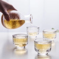 5pcsset transparent glass white wine glass whiskey glass small mini drinking cup