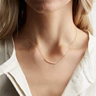 Женское жемчужное ожерелье JUJIE, Минималистичная цепочка с подвеской из нержавеющей стали, 2020