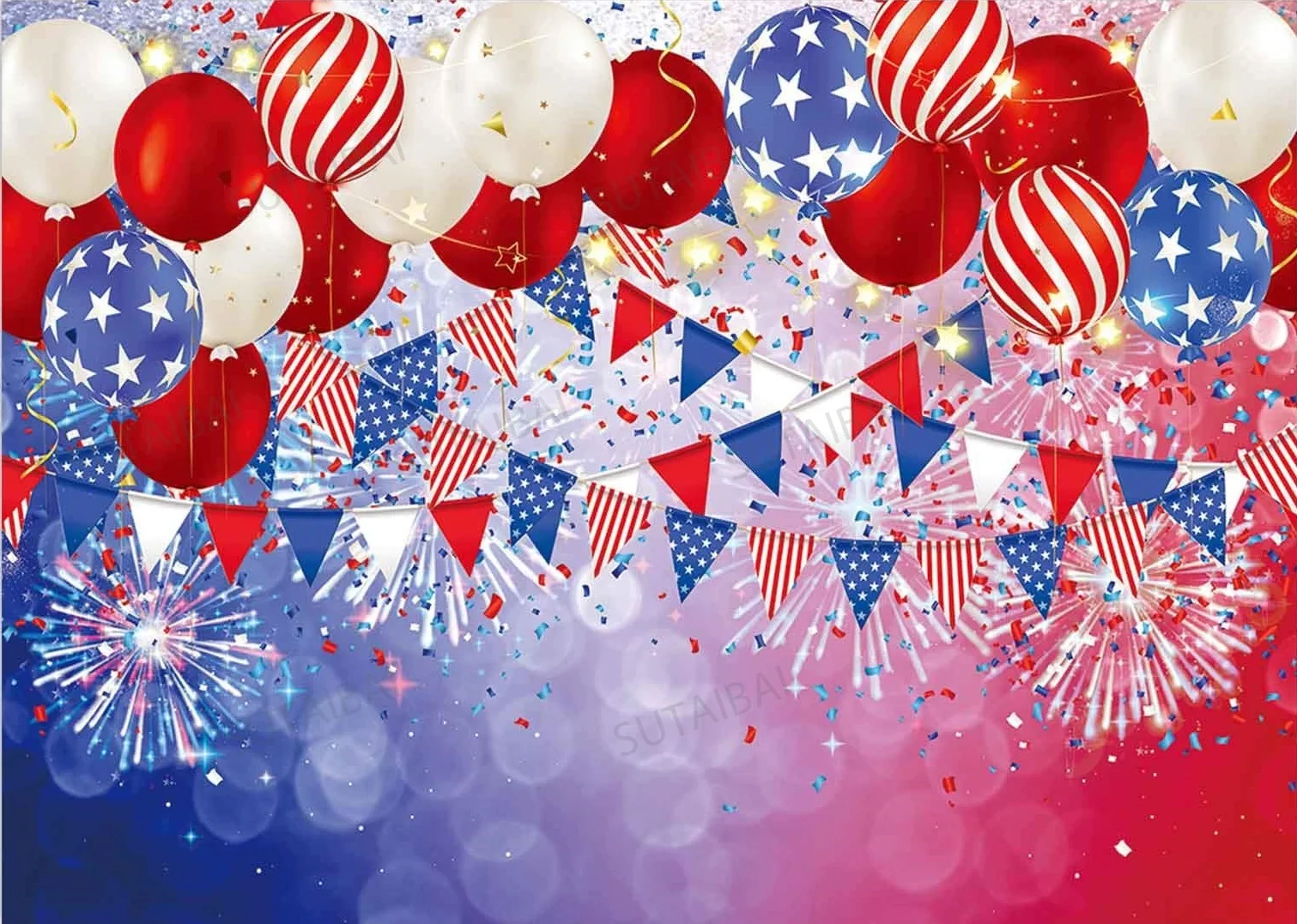 

4th of July Backdrops Photography National Memorial Indenpence Day Patriotic Prom Party Decorations Baby Photo Studio Background
