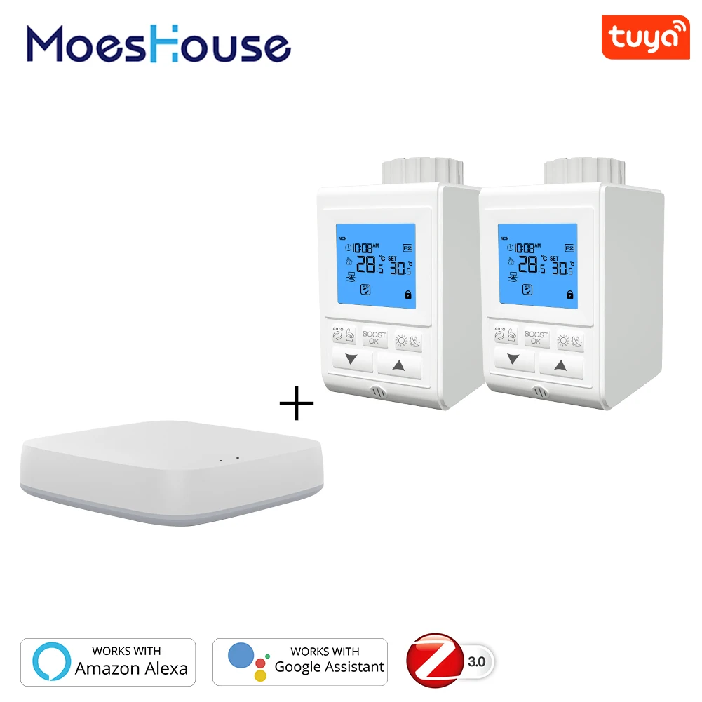 Zigbee Смарт термостатический радиатор клапан управления ler TRV термостат Tuya