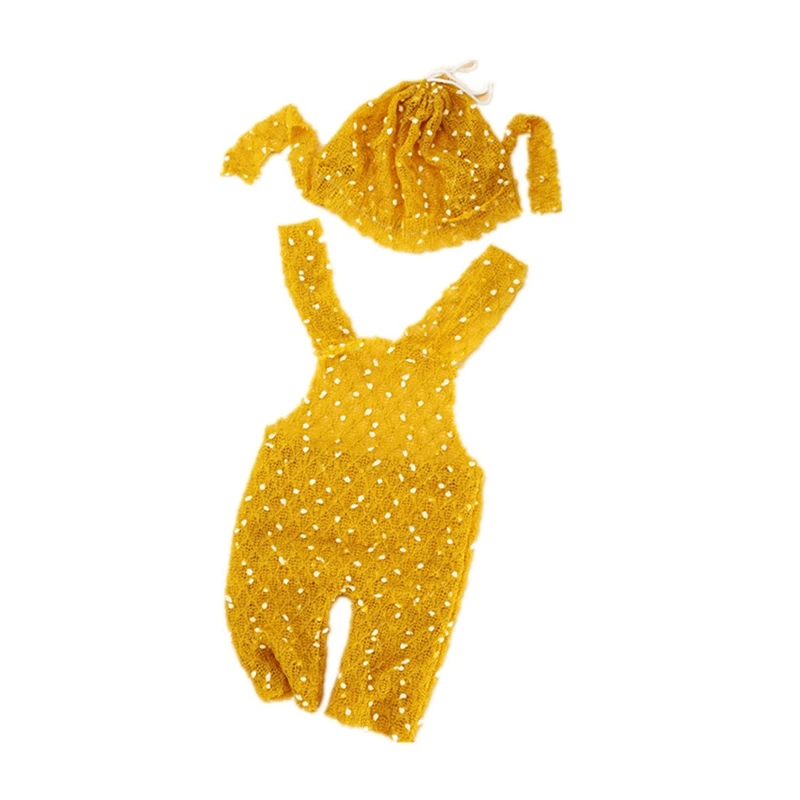 

Knit Photo Props Baby Knitted Soft Mohair Hat Cap And Trousers Costume Newborn 97BE