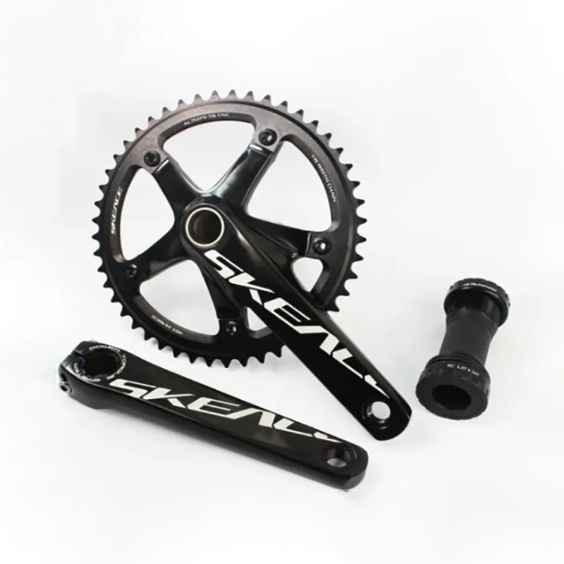 

SKECrankset Fixed Gear Crank 48T 165mm BCD144 Alumniun Alloy bicycle chainwheel Single Speed TRACK BIKE crankset including BB