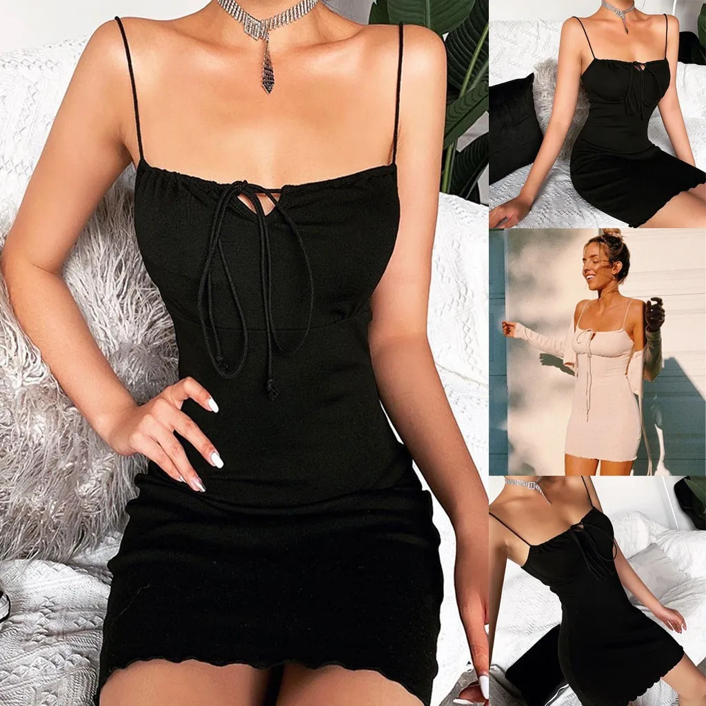 Новинка женская мода сплошной цвет сексуальная посылка облегающее на шнуровке