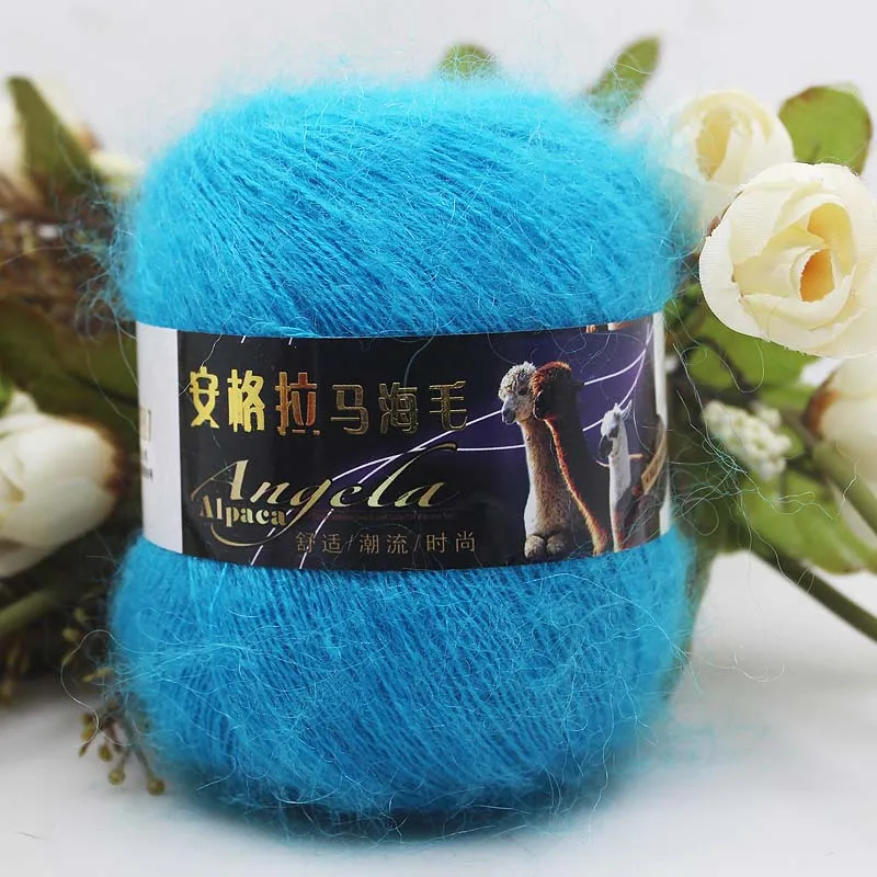50g/Ball Angora Wool Mohair Knitting Yarn for Crochet Sweaters Scarf Blankets DIY Plush Thread Puffy Fluffy Freeshipping - купить по