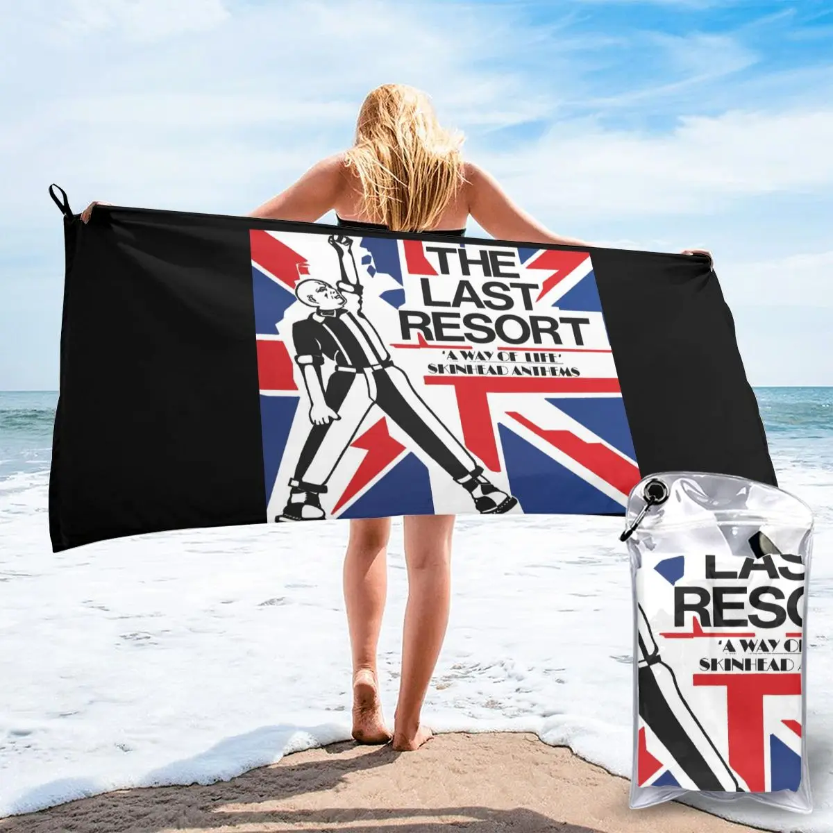 Мужское пляжное банное полотенце 80S The Last курорт в стиле панк рок Oi Skinhead Tour концерт