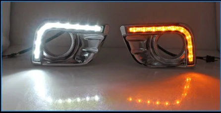 Дневные ходовые огни противотуманные светодиодсветодиодный дневные для Toyota Prado