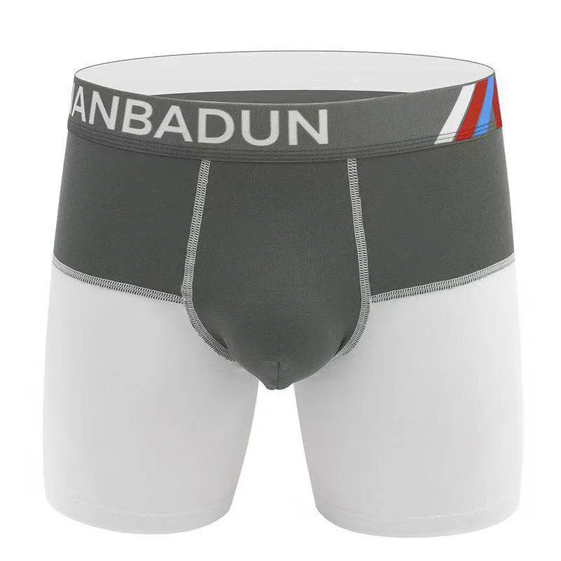 

Men long sport boxer male Running shorts Anti-sweat Absorption shorts Quick Drying Men long trunks Fitness Gym Training boxer