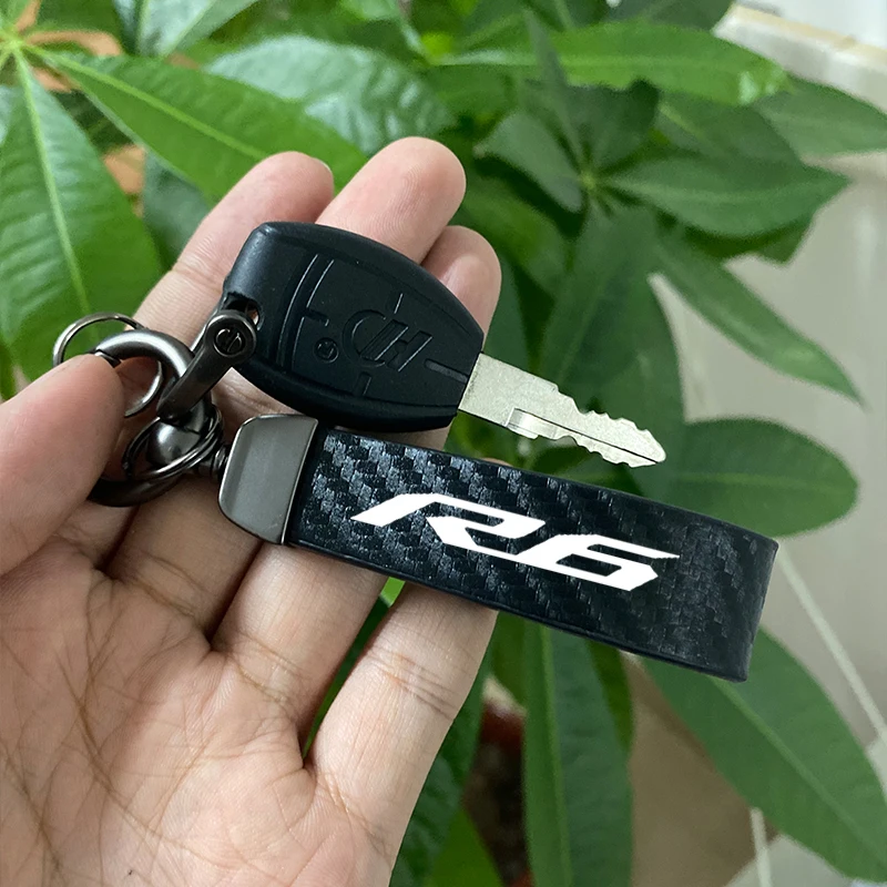 

Motorcycle Keychain KeyRings Leather Keyring Key Chain for For YAMAHA YZF R1 2002-2017 R6 2006-2016 Accessories