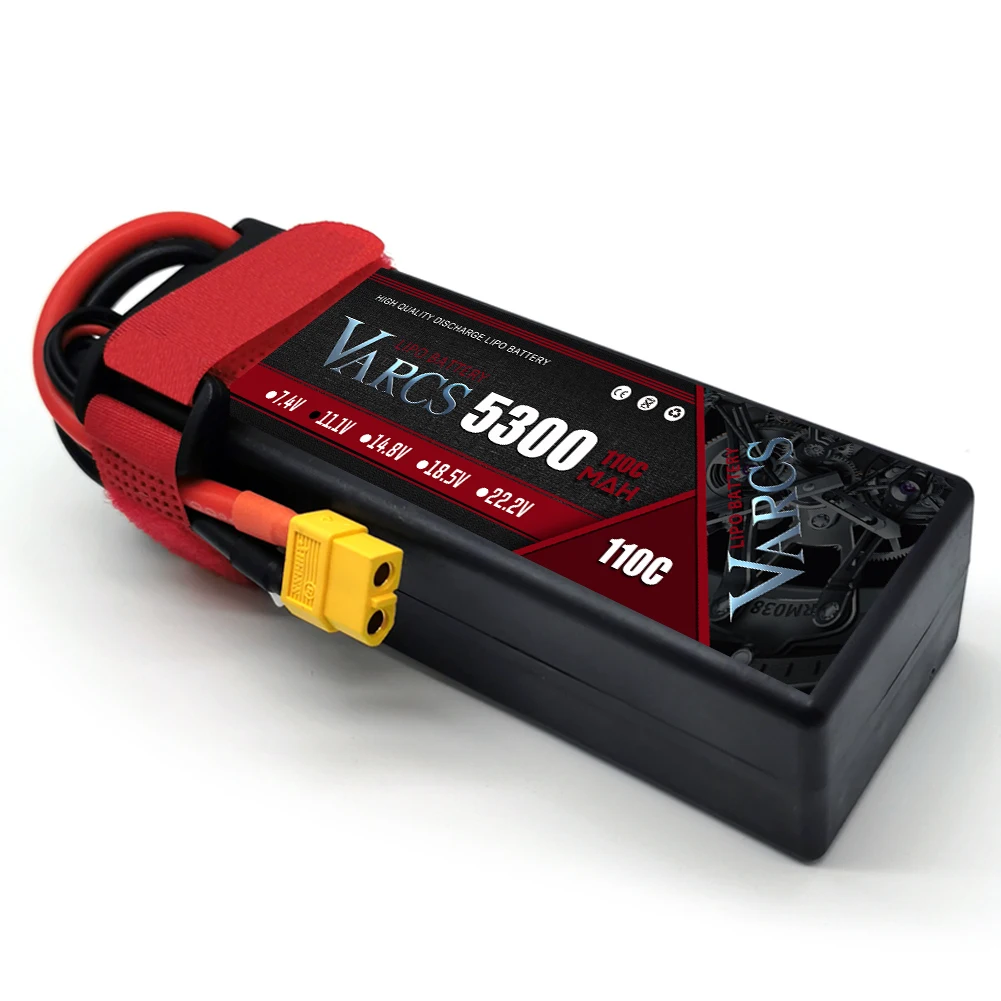 Bater&iacute;as Lipo VARCS 3S, 11,1 V, 5300mAh, 110C/220C, carcasa r&iacute;gida para coche RC 1/8 /10, Buggy, cami&oacute;n, barco, Dron, piezas de salash, 2 uds.-3