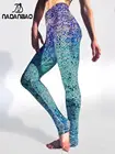 Женские обтягивающие леггинсы NADANBAO, с градиентной цифровой печатью, с высокой эластичной талией и эффектом пуш-ап