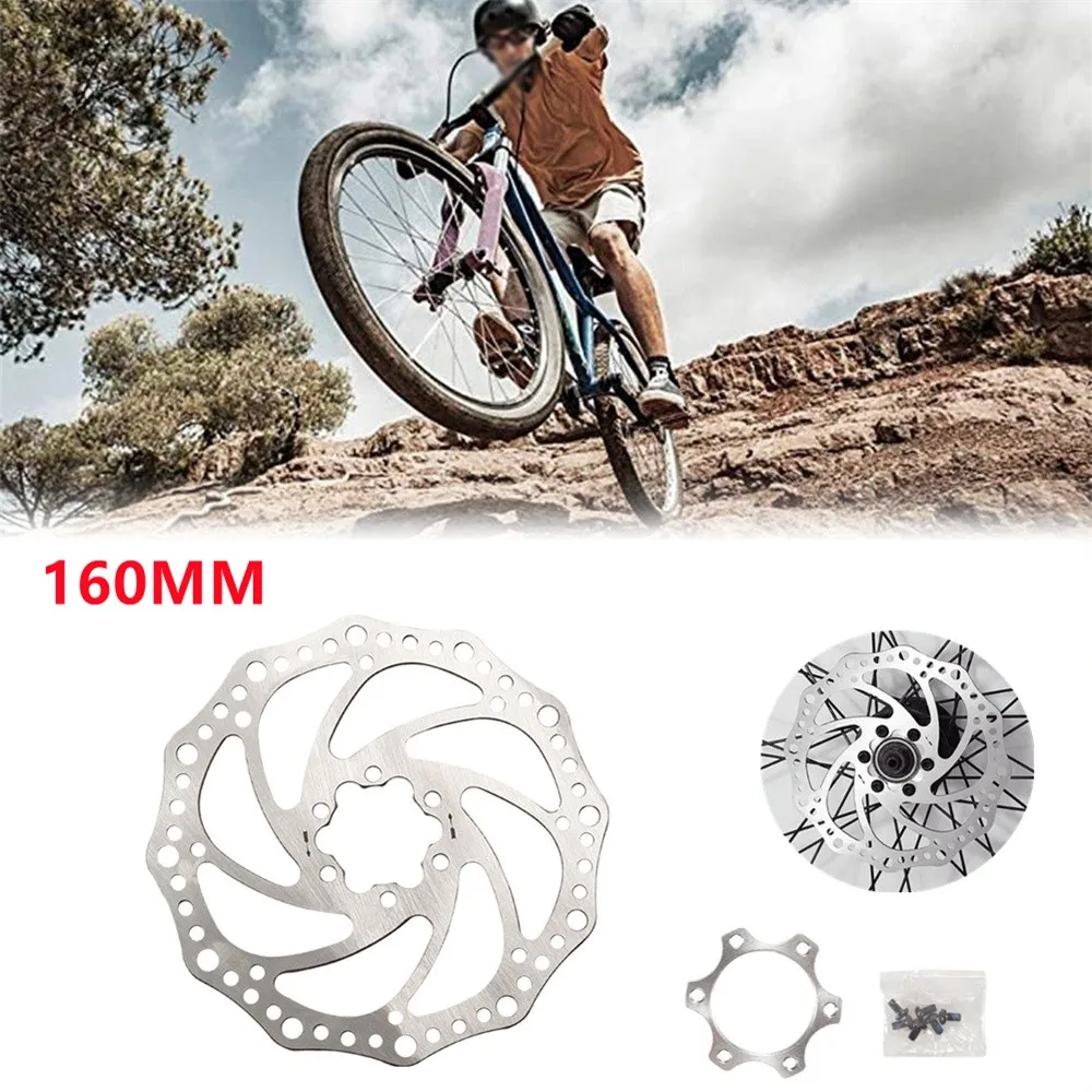 

For Electric ScooterBicycle PiecesSpare Partsfor BicycleBrake System MTB Bicycle 160MM Brake Disc Rotor Mountain Bike W Base Set