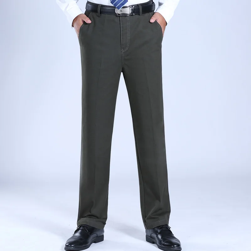 work pants men  Classic Straight Loose suit pants men Dress Pants man Formal Male Solid BusinessTrousers Size 29-40 father dad