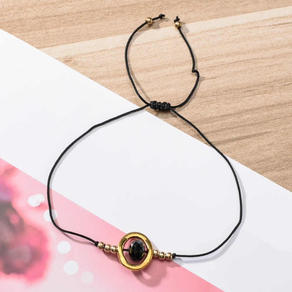 12 шт./компл. браслеты с бусинами из кристаллов женские богемные регулируемые