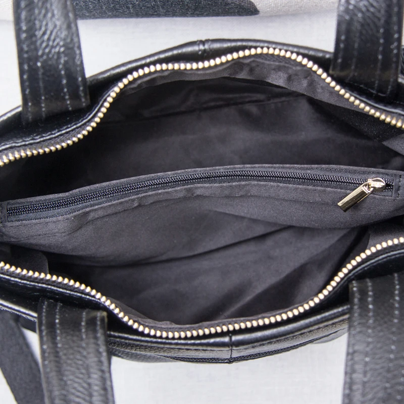 

New style genuine leather handbag Messenger bag fashion simple ladies atmospheric shoulder bag High capacity zipper bag