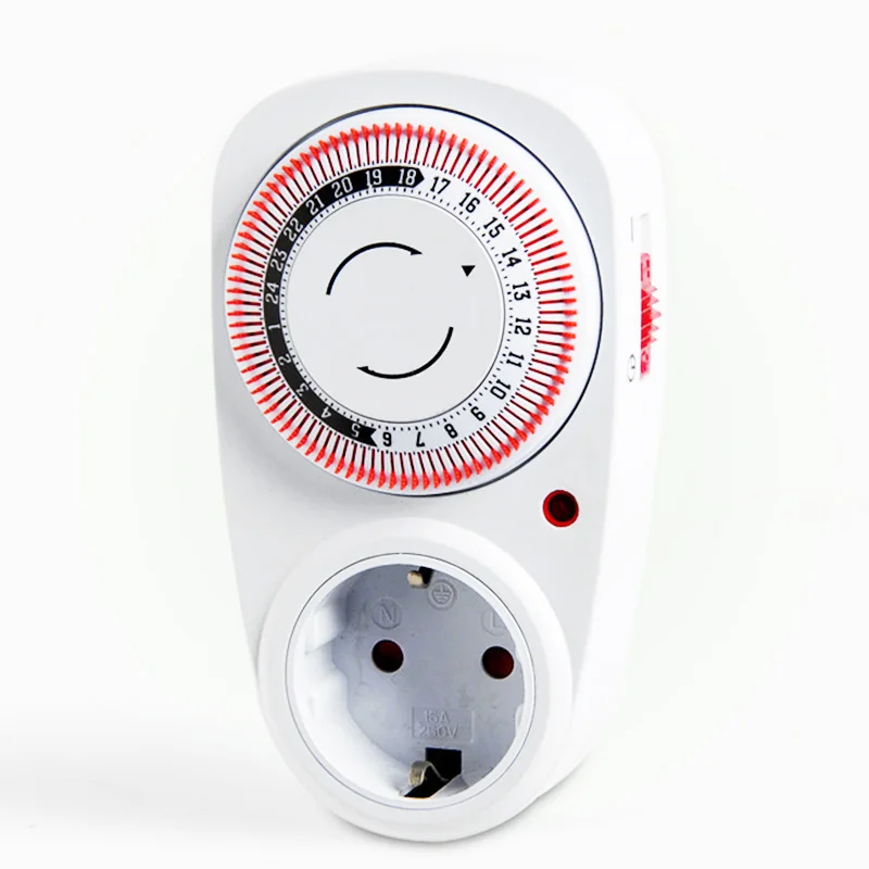 24 Hour Plug-in Programmable Mechanical Electrical Program Timer Power Switch 230V Energy Saver EU Plug | Электроника