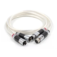 pair 7n occ pure copper silver plated audio balance cable hifi xlr cable with carbon fibert xlr plug
