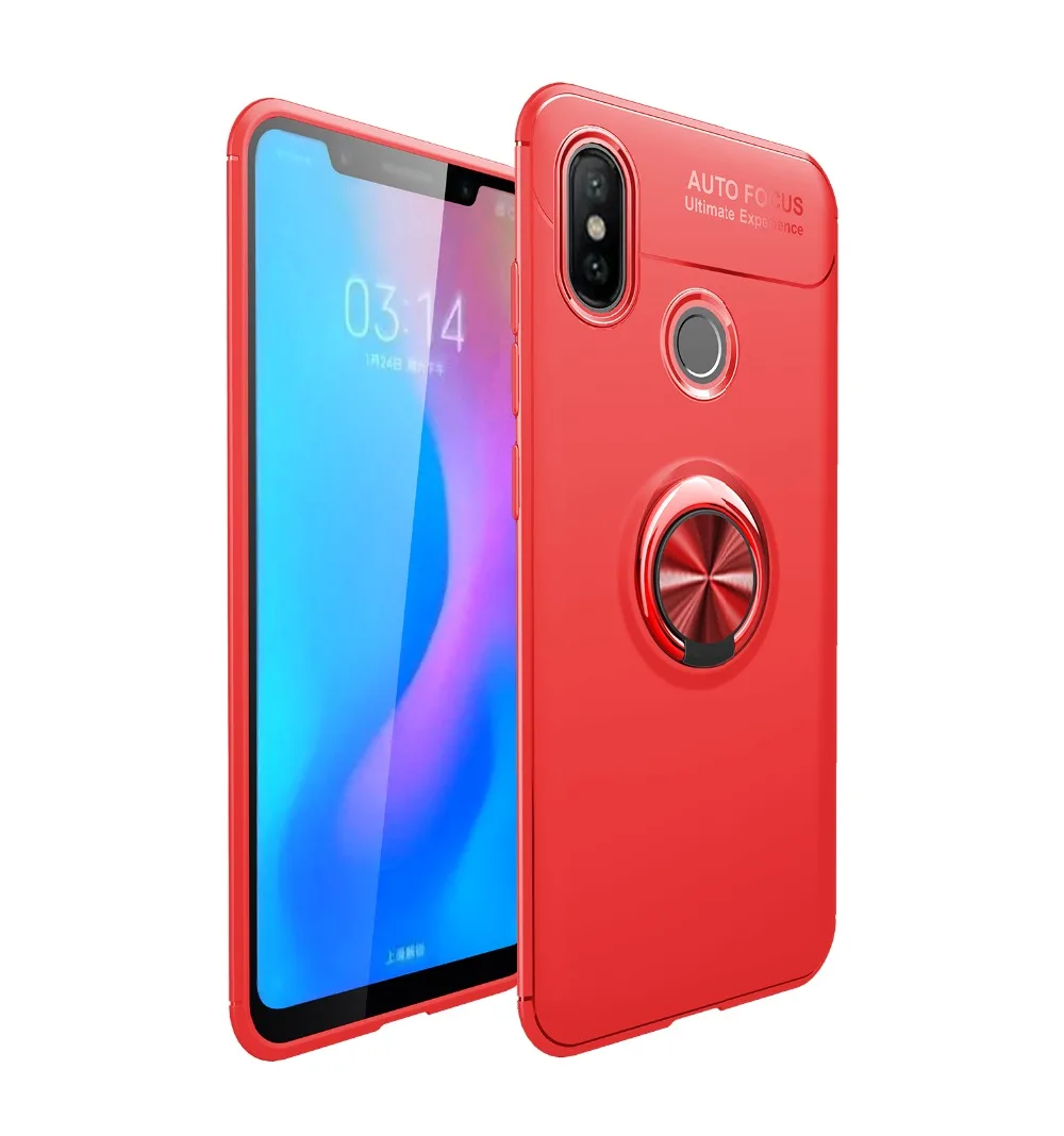 Чехол для Xiaomi 8 5X 6X MAX 2 задняя крышка из ТПУ со скрытой подставкой с автомобильным