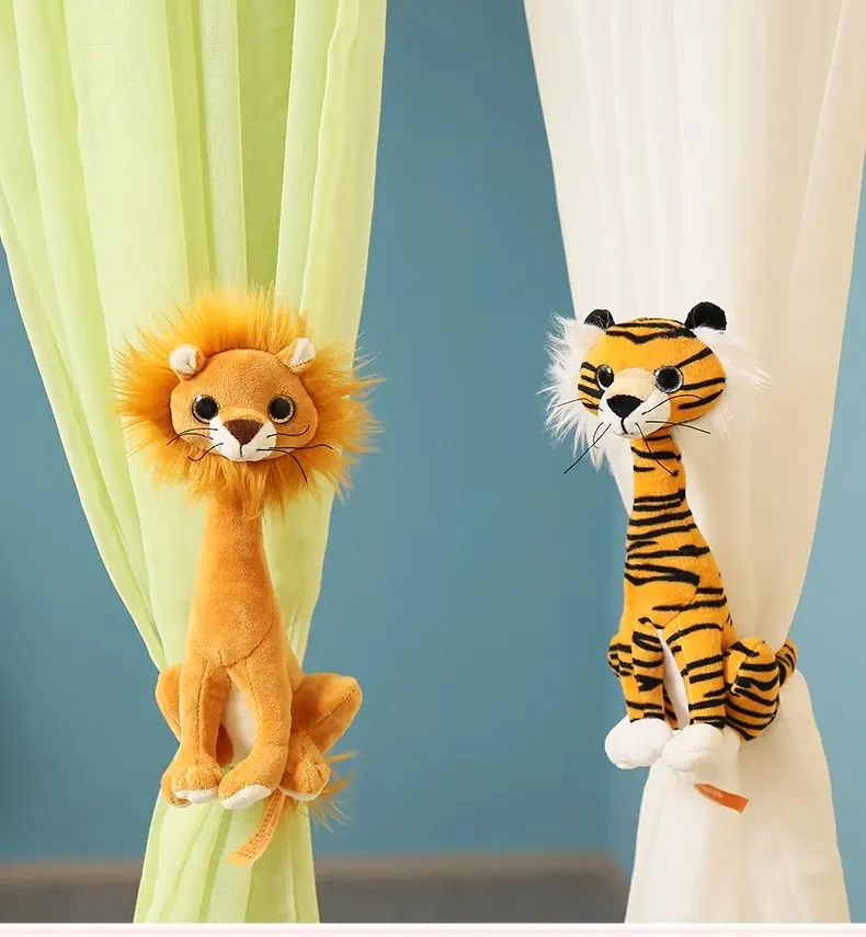 New Arrival Funny Plush Tiger Lion Dog Cat Dolls Soft Stuffed Long Neck Dalmatian Simulation Toys Kids Gift |