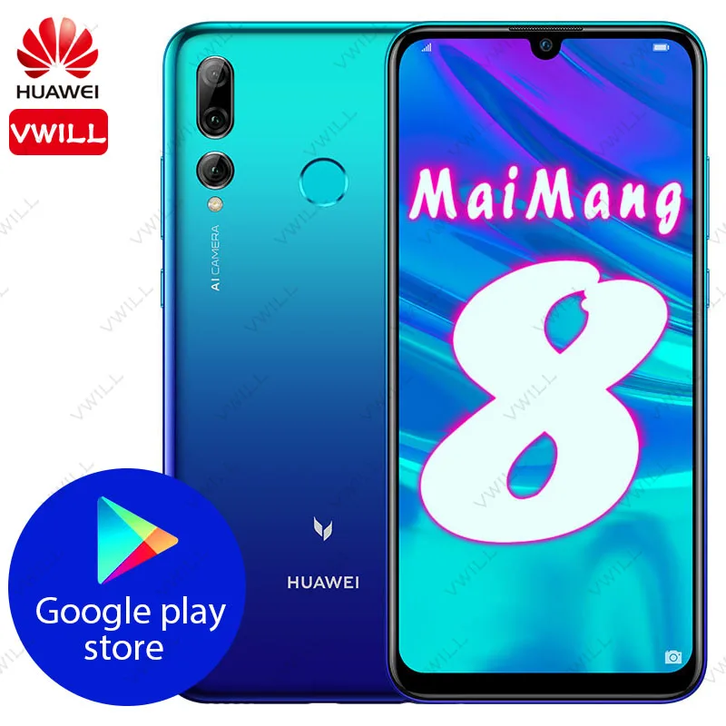 Huawei Maimang 8 мобильный телефон 6,21 ''Kirin 710 Octa Core 6 ГБ 128 ГБ Android 9,0 отпечатков пальцев ID GPU Turbo 2,0