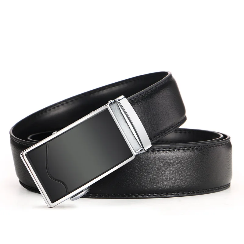 Ремень из натуральной кожи с автоматической пряжкой для мужчин и женщин большой