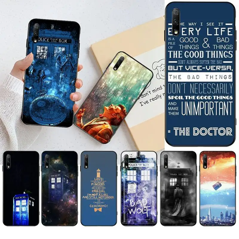 HPCHCJHM популярный Tardis Доктор Кто полицейский чехол для телефона Huawei Honor 20 10 9 8 8x 8c 9x 7c