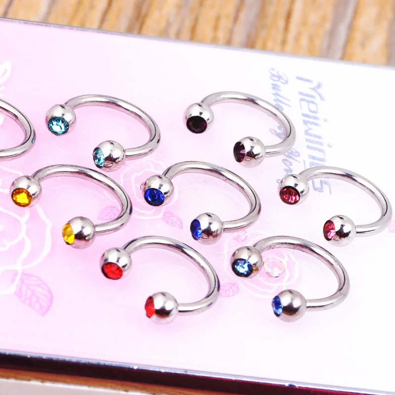 2019 пробки для ушей пирсинг в пупок модное стальное кольцо носа медицинский