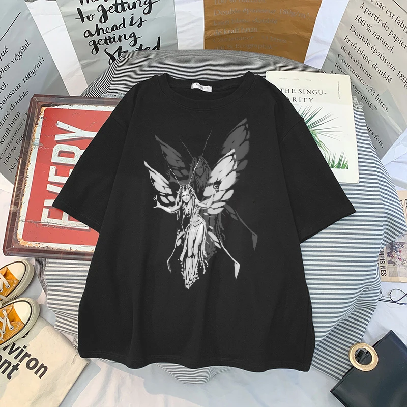 

Oversized Tshirt Streetwear Harajuku Summer T Shirt Harajuku Aesthetic Graphic T Shirts Damaged Retro Hip Hop Long Sleeve Shirt