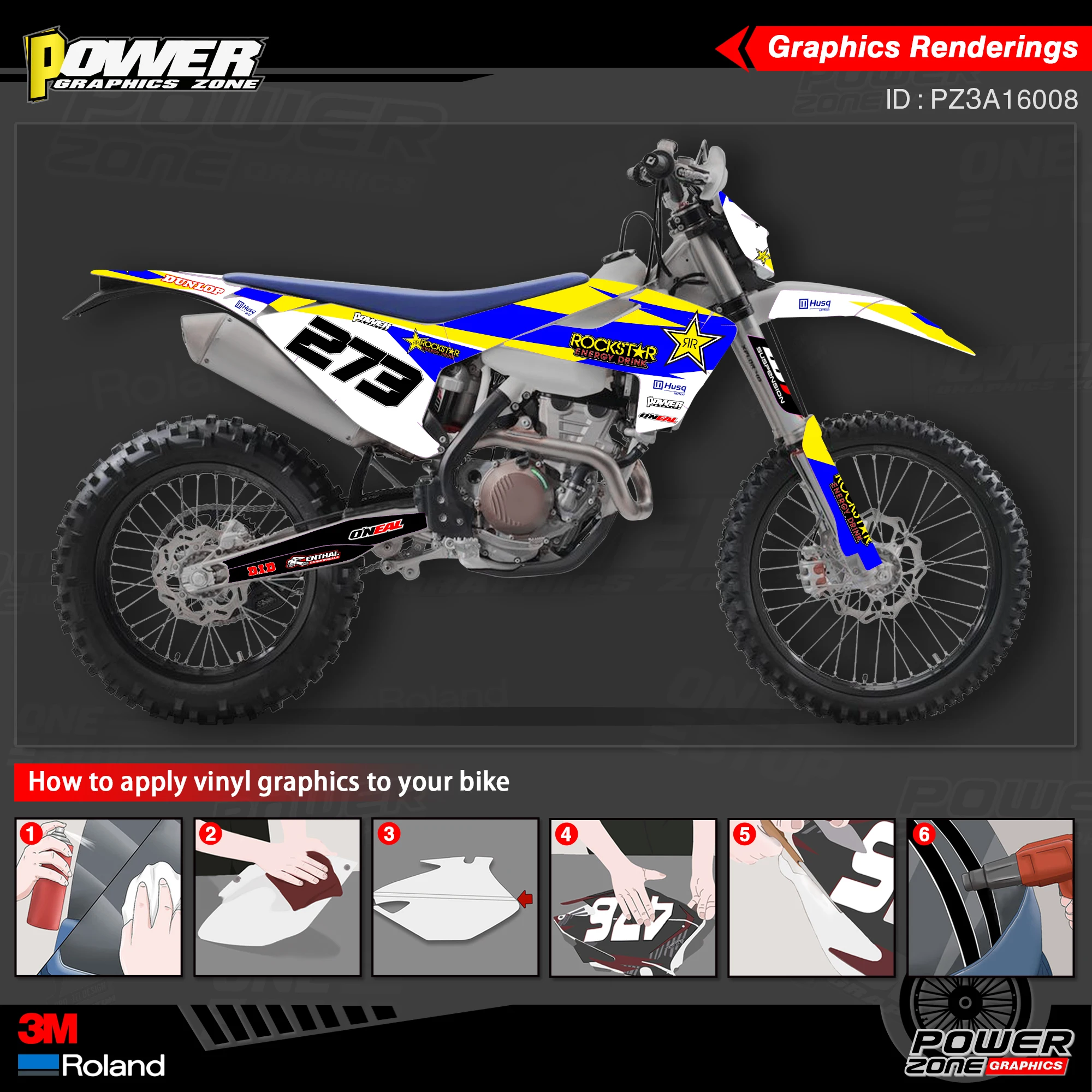 Персонализированные графические наклейки PowerZone Team 3M наклейка s Kit для Husqvarna Sticker