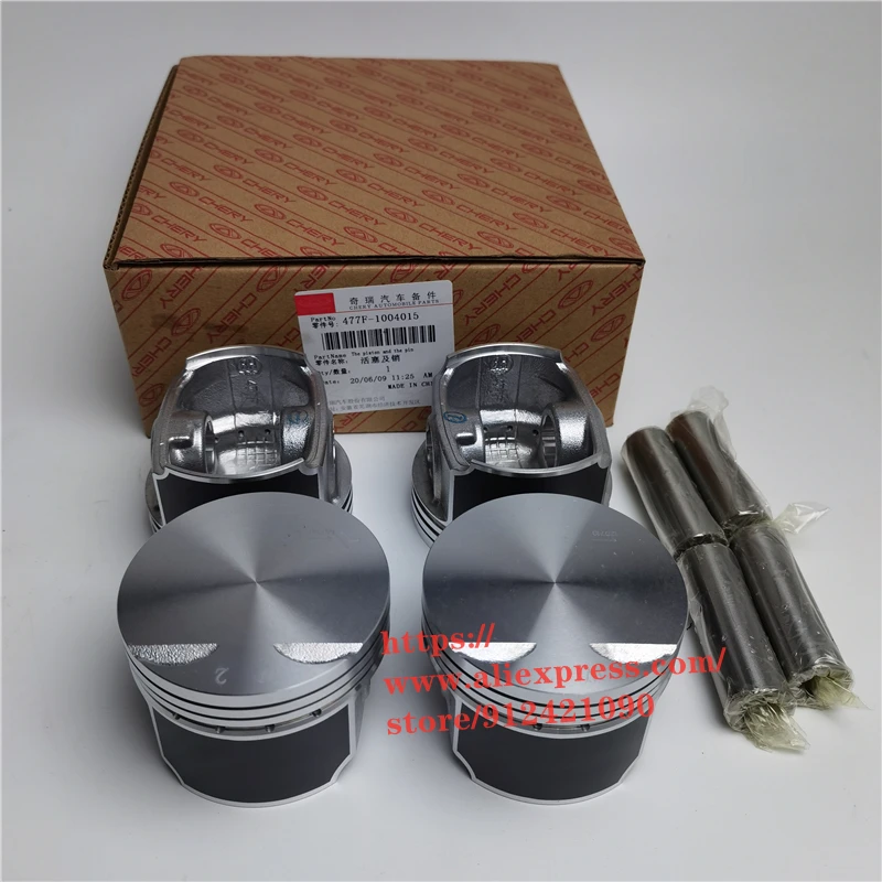 

4pcs/set Engine Piston For Chery A5 Fora E5 E3 Bonus 3 Fulwin 2/Celer Arrizo3 X1 indiS Beat S18D 477 Engine 1.5L 477F-1004015