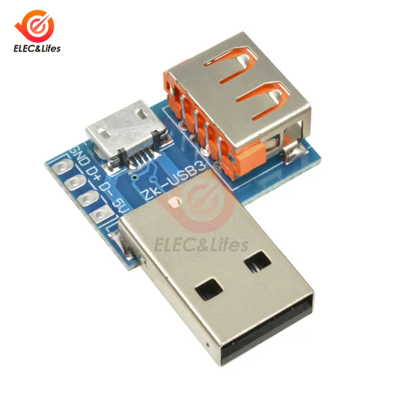 5 шт. Переходник USB Type-A (папа)-Micro (мама) | Строительство и ремонт