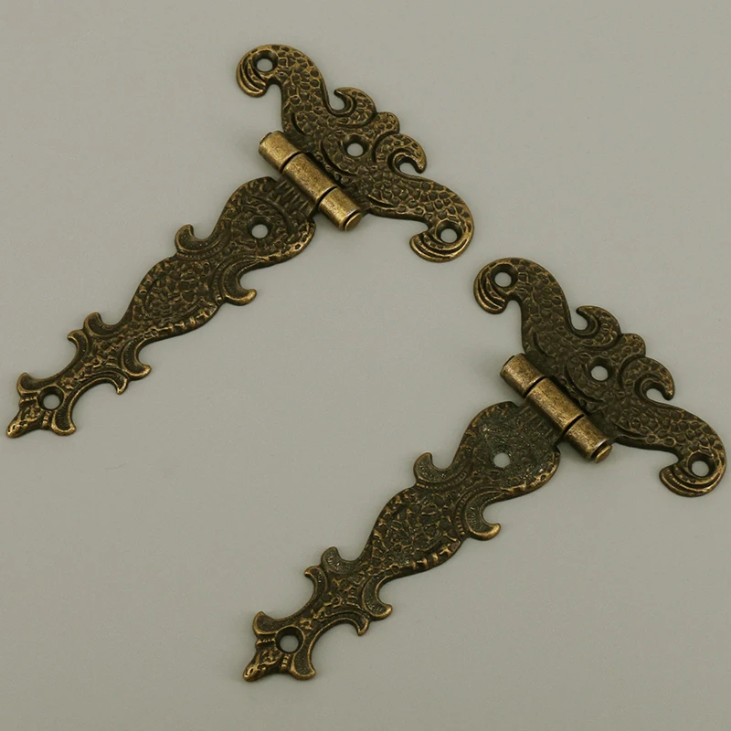 2 шт. античный бронзового цвета из цинкового сплава тройник петли декоративная с