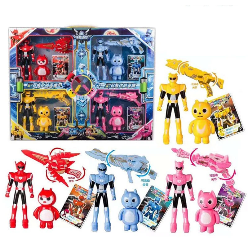 

8pcs/set New 4 MiniForce Transformation Toys X Volt Semey Air Force Secret Commando Kids Toys Christmas Gift MF009