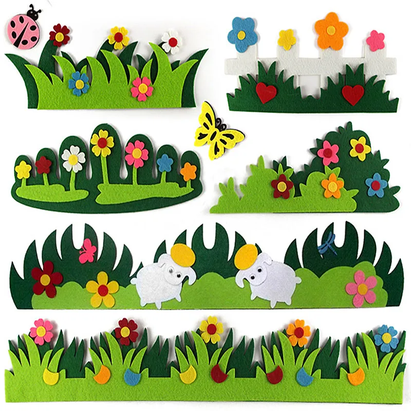 FISHWAVES новый дизайн цветочный забор войлочная свободная резка милая подвеска