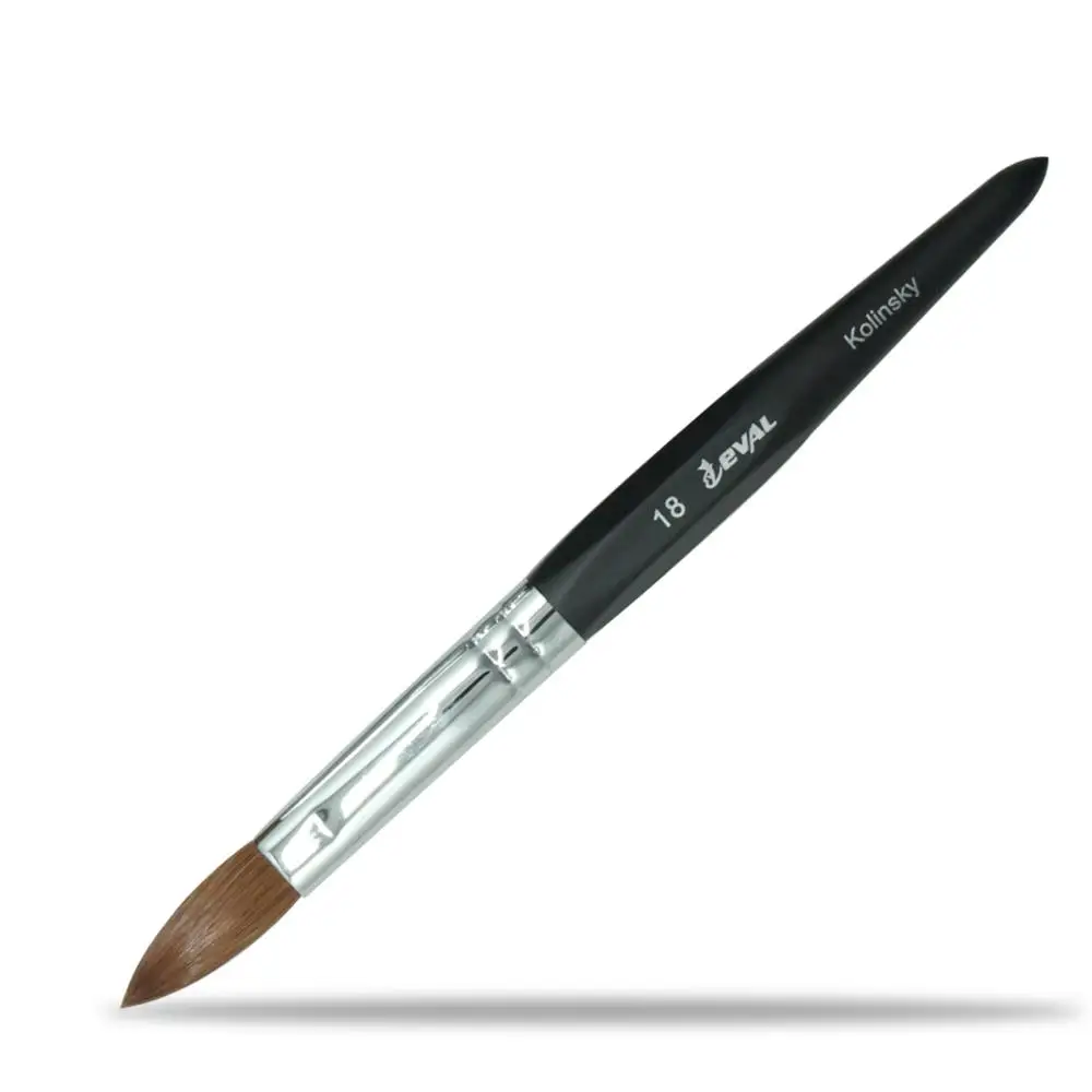 size 18 Eval, шесть углов, Колонок, Соболь, кисти для волос, акриловая щетка для ногтей, Профессиональная УФ-гель для ногтей, пудра для ногтей, педикюр, художественные инструменты - Цвет: size 18